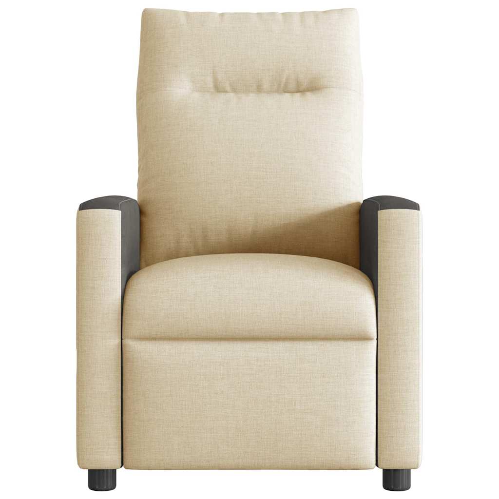 Cream Fabric Recliner Chair