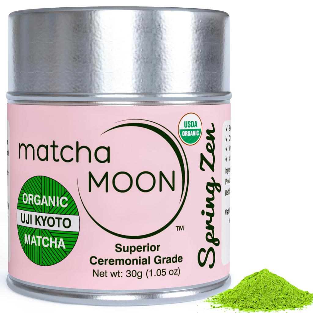 Matcha Moon Kyoto Uji Organic Ceremonial Grade Japanese Matcha Powder, 30g