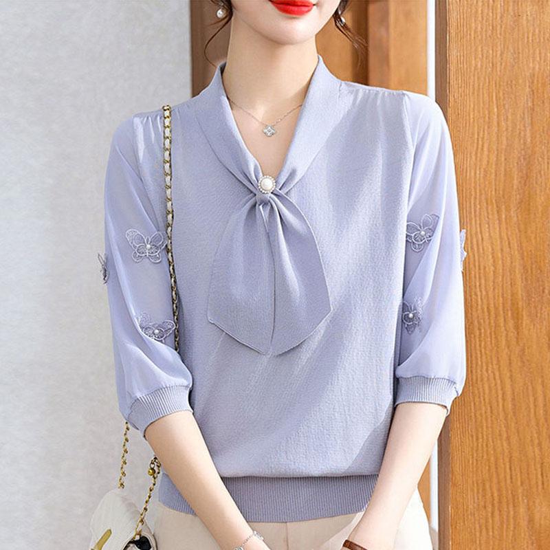 Nová podzimní móda Šálový límec na popruhy Capri rukávy Módní Všestranný Zeštíhlující a Zahraniční styl Omlazující Pletený top pro maminku