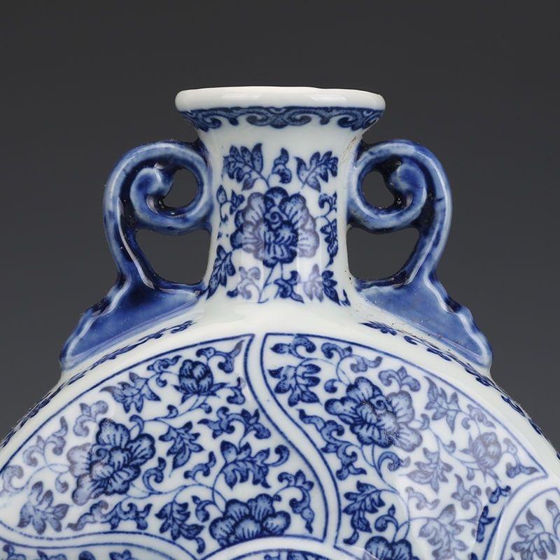 Kolekce starožitného porcelánu Dynastie Čching Qianlong Modrobílá Keramická váza Jingdezhen Příslušenství Umění Domácí Dekorace