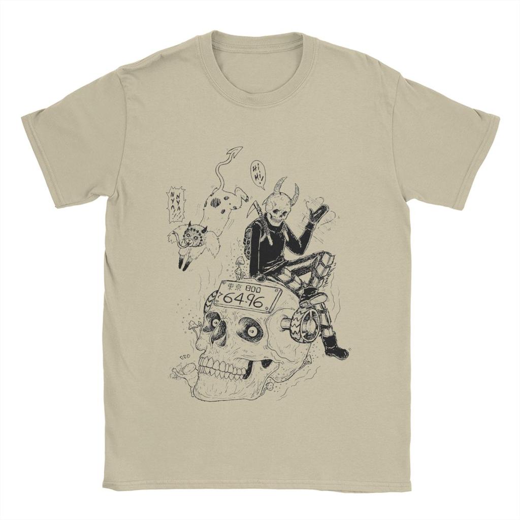 Funny Dorohedoro Ebisu X Kikurage T-Shirt for Men Crew Neck 100% Cotton T Shirts Anime Short Sleeve Tee Shirt 5XL Tops