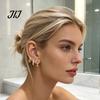 Gold Plated Ear Cuff 3 Pairs Cuffs, Minimalist Metal Hollow Zirconia Clip-on Earrings Auricle for Women, Fashionable Non Pierced Jewelry Daily Wear No