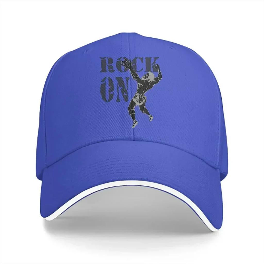 Washed Unisexs Baseball Cap Rock On Climbing Sticker Trucker Snapback Caps Dad Hat Mountain Climber Golf Hats