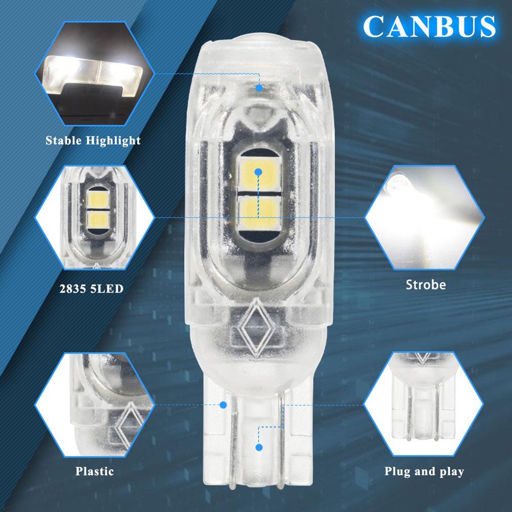 1pcs 12V T10 LED Bulb Car Signal Lamp Clearance Light Daytime PlatQe Light Car Interior Light Reading Door License Plate Lamp