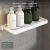 Foldable Bathroom Shelf, NoDrill Wall Mounted Organizer, Space Aluminum Gunmetal Gray 30cm