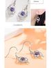 Japanese & Korean Zircon Silver-Plated Fashion Earrings: Elegant Medium-Length Hooks with Heart Details for Women