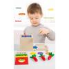 Wooden Educational Goal Box With Multifunction Insert Stick For Toddler Learning And Play