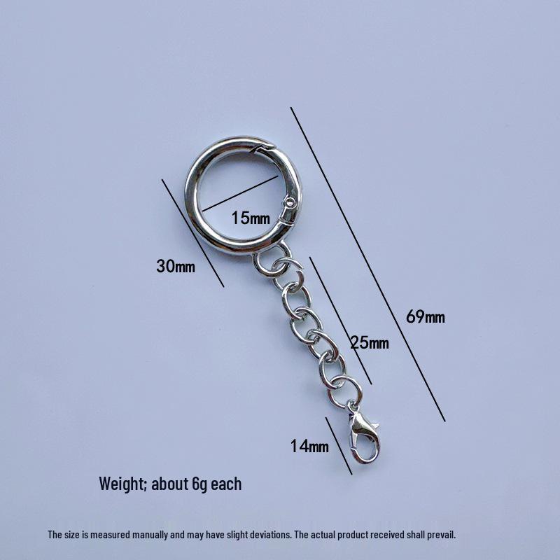 Кольцо-пружинка и цепочка с хвостиком, пряжка-тыква из сплава, игрушка, кукла, украшение, застежка-лобстер для DIY