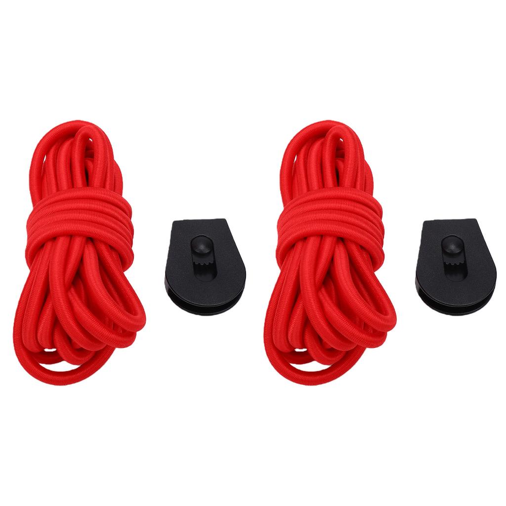 2 Stück Elastische Bungee-Seile Kajak Stretchseil mit Anti-Rutsch-Schnalle zum Sichern von Gegenständen auf Paddleboard 250 cm Länge 5 mm