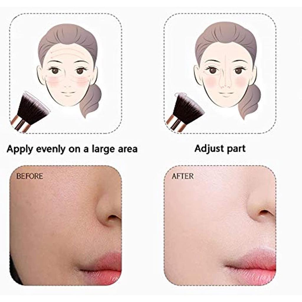 Foundation-Pinsel mit flacher Spitze zum Polieren, Verblenden und Glätten von Gesichts-Make-up