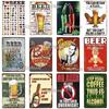 KALTEN BIER Metall Zeichen Vintage Plaque Alkohol Zinn Zeichen Platte Wand-dekor Für Bar Club Mann Cave Kunst Malerei  geschenk