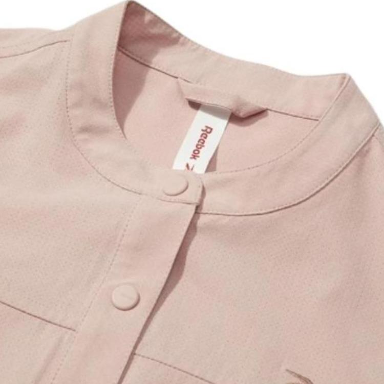 Reebok Sports Casual Woven Short Sleeve T-Shirt Women Tops Pink 23RCS802WGF2