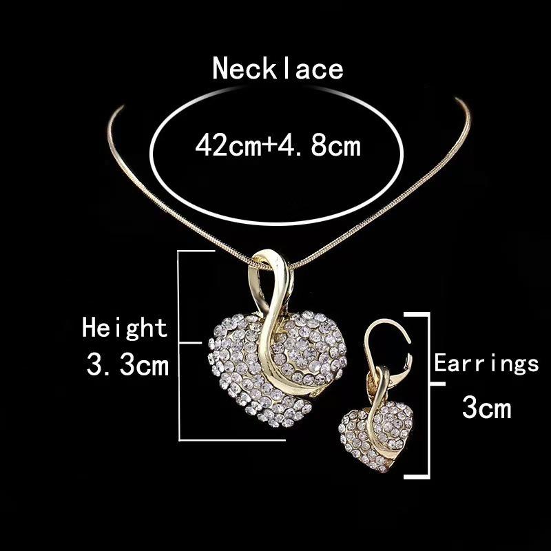 4Pcs/2Pcs Bracelet Necklace Ring Earring Set Suitable For Daily Clothing Matching