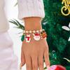 Exquisite Christmas Santa Claus Snowman Imitation Pearl Bracelet for Women Resin Elegant Sweet Festival Charming Party Jewelry