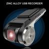 USB Dash Camera Car DVR HD720P, 90 degrees  Rotating Lens 170 degrees  Wide Angle Road Video Recorder Automatic Cyclic
