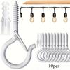 Rust-proof Multi-functional S-shaped Hooks with Safety Latch Design Expansion Tube + Hook Suitable for Holiday Outdoor Lights