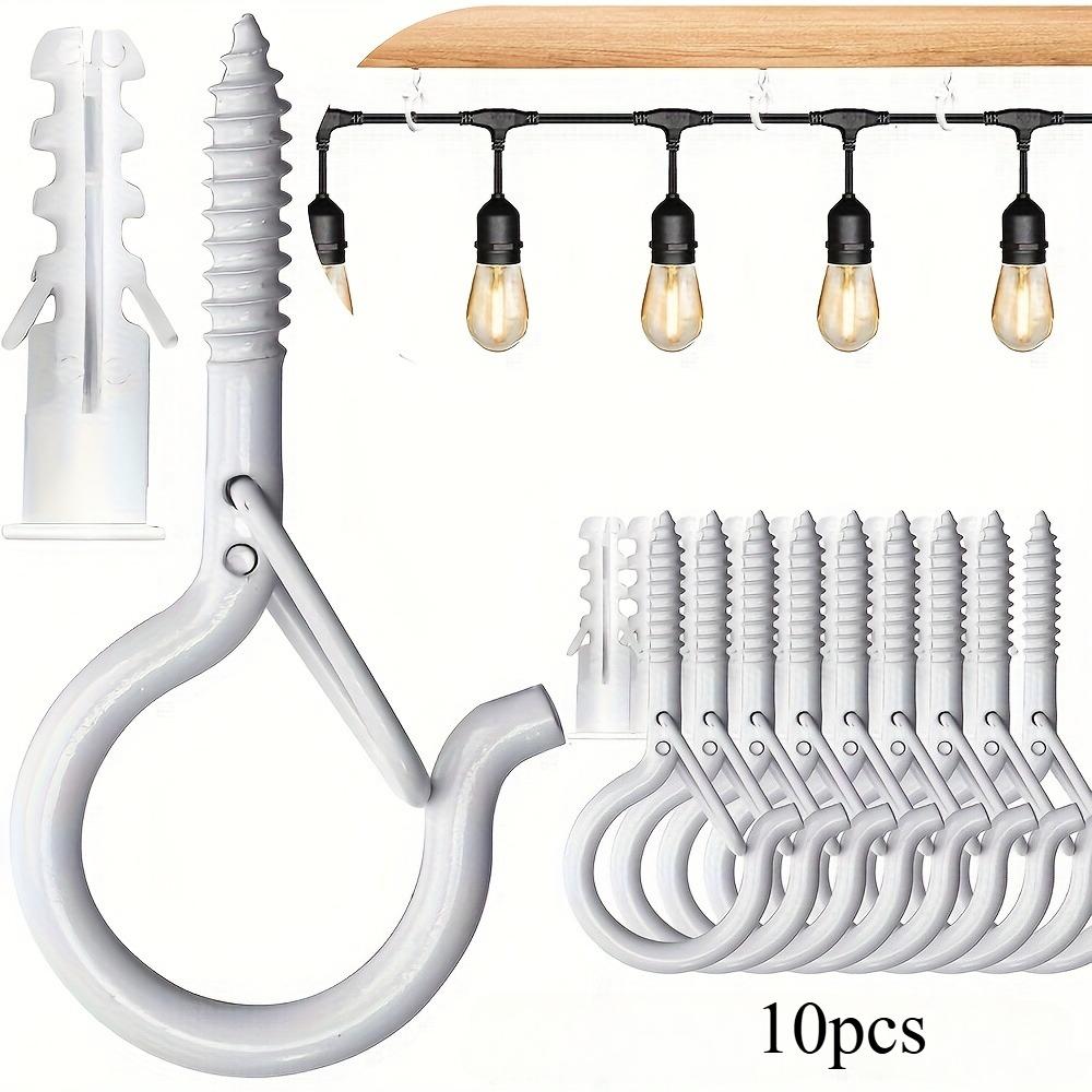 Rust-proof Multi-functional S-shaped Hooks with Safety Latch Design Expansion Tube + Hook Suitable for Holiday Outdoor Lights
