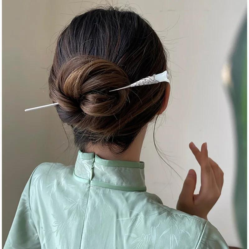 

Женская игла для волос Романтический китайский стиль Аксессуар для волос Сплав Ювелирные изделия Подходит для повседневной носки Подарки Девушкам Модная заколка для волос