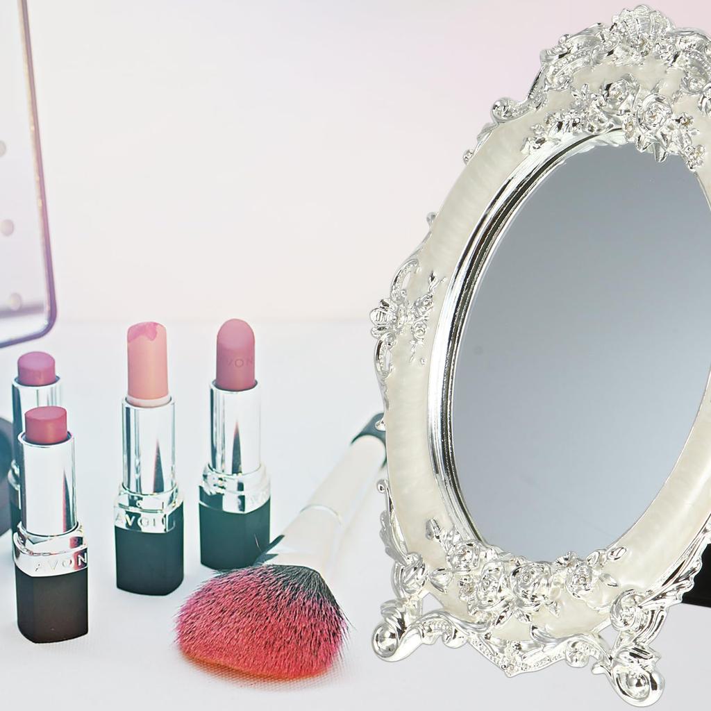 DECHOUS Tabletop Makeup Tabletop Makeup Western Style Tabletop Makeup Stand Cosmetic Tools 7 Mirror, Mirror, Mirror, Mirror, Mirror, Mirror, (Silver