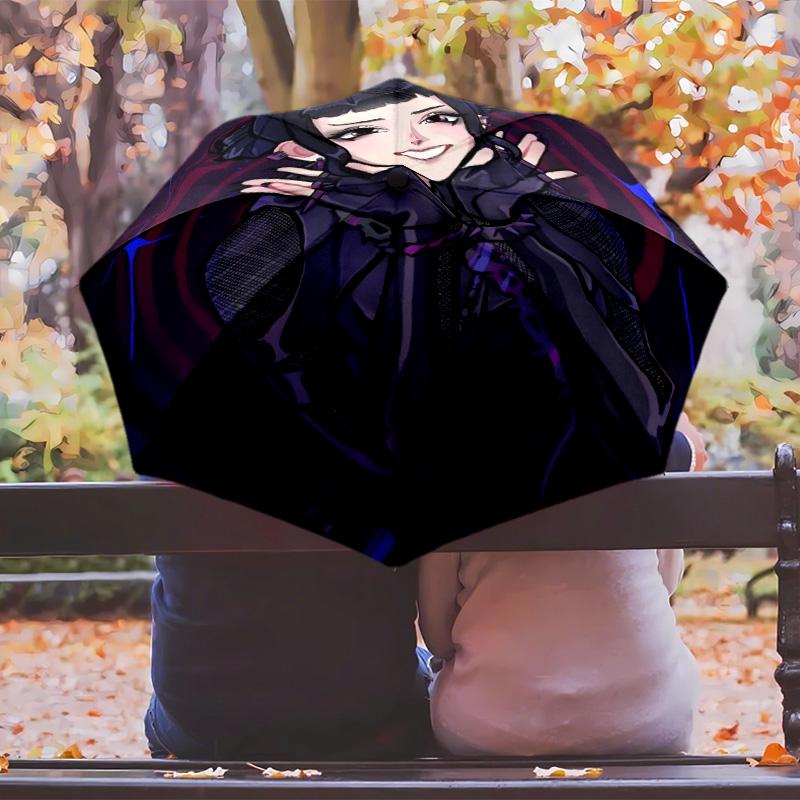 KPop Demon Hunters ZOEY Umbrella with Automatic Open/Close & Self-8-Rib Heavy-Duty Umbrella, Compact Travel Umbrella Suitable for Outdoor