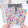 5Pcsset 0.5 Inch Functional Planner Stickers Vinyl Waterproof Black White Colorful Diy Letter Sticker For Cup Laptop Price Tag