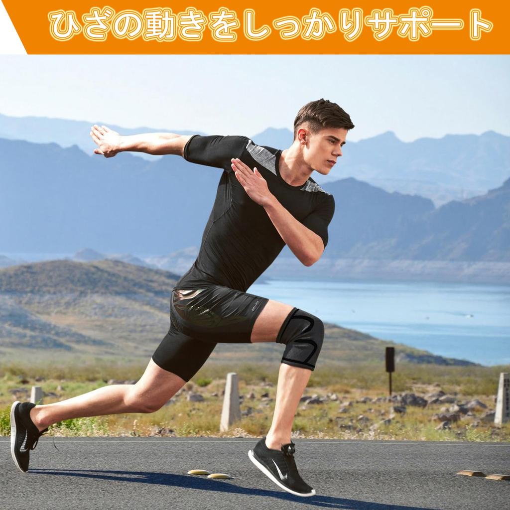 Knee Highly Breathable and Suitable for and Everyday Support, Sports, Stretchy, Volleyball, Running, Basketball, Life, Unisex, 2-Pack (XL, Black)