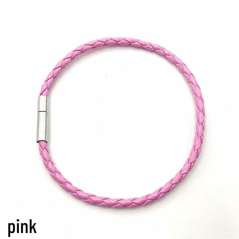 3MM Single Layer Braided Leather Couple Bracelet Gift