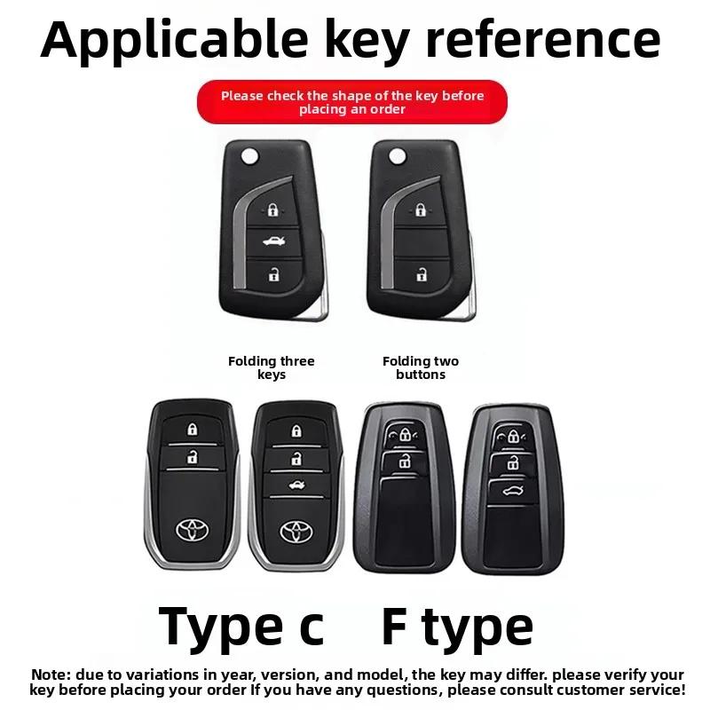 Custodia Copri Telecomando Chiave Auto in Metallo per Toyota Camry RAV4 Forturner Hilux Auris Corolla Avensis Verso Yaris Aygo Scion TC IM Guscio