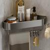 Drill-free Bathroom Shelf Corner Organizer for Shower and Toiletries