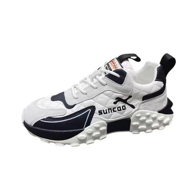 Thick-soled Internet celebrity dad shoes men's 2025 autumn new Korean version of fashion heightening Forrest Gump shoes low-top color matching t