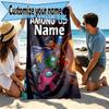 Custom Name Personalized Among Us Print Beach Towel, for Trip Camping Beach Party Home Decor, Birthday Gift for Family & Friends