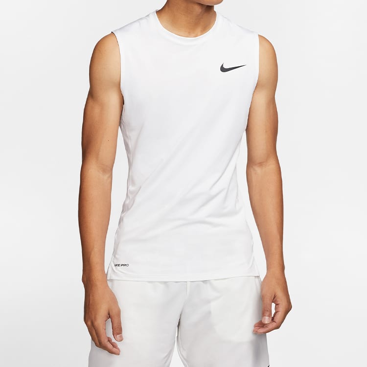 Nike Tank Tops Men's White Crew Neck Moderate Straight Fit BV5601-100
