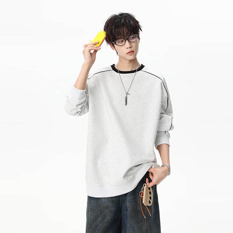 TOM ADAM Fresh Contrast Stitching Crew Neck Sweatshirt