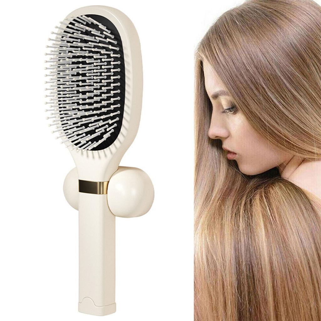 Magnetic Stand Air Cushion Hair Brush with Video Detangler Anti Static Massage Comb for Smoothing and Volumizing Hair