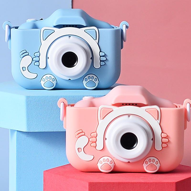 Kids Camera Toys 2 Inch Screen Hd Cartoon Kids Digital Camera Mini Slr Camera Cute Toy For Children Birthday Christmas Gifts