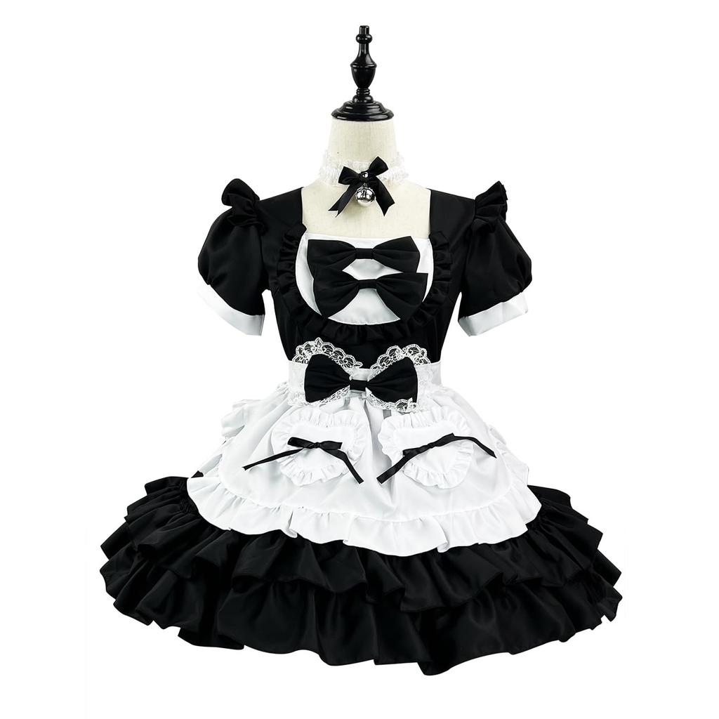 AOTYP Maid Cafe Cute Short Maid Halloween Costume for Halloween School Otaku Size M Costume, Cosplay, Maid, Maid, Costume, Women, Maid, Events,
