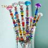 Fairy Wand Rhinestone Perler Fairy Stick Ornament skinnende utsøkt utførelse Hagestaker for utendørs dekor