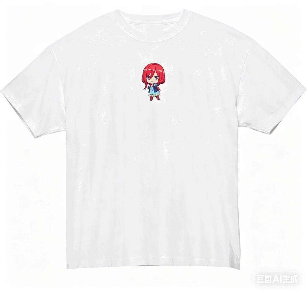 Stylish White "The Quintessential Quintuplets" Miku Casual Cotton Short-Sleeve T-Shirt