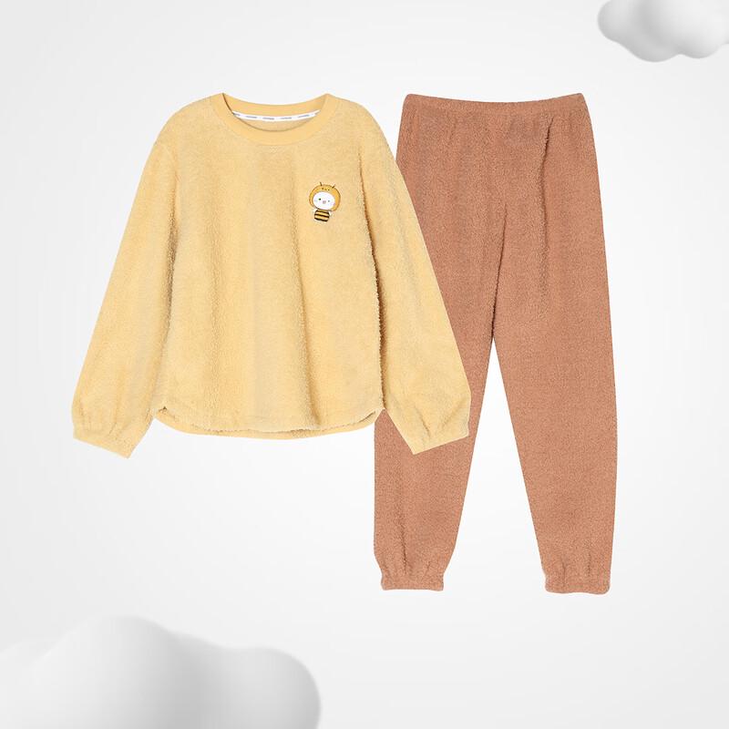 Женский плюшевый теплый комплект пижамы с длинным рукавом Urban Lady 2H32AA L