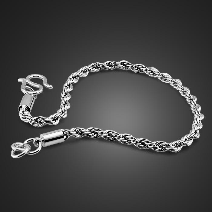 

Мужской плетеный браслет любви, с платиновым покрытием, холодный ветер, мужские простые новые украшения, торнадо