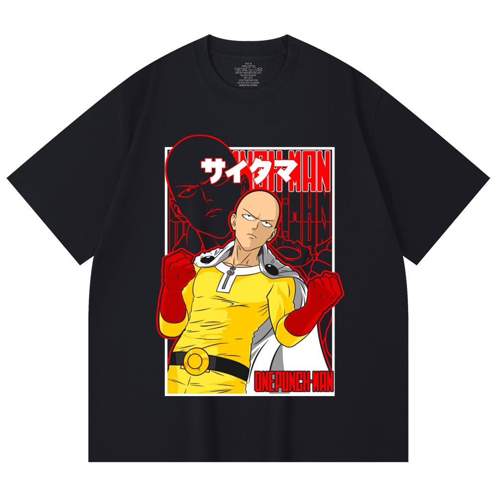 T-shirt Unisex Pesante 100% Cotone 230 g/m² con Stampa Saitama One Punch Man V7