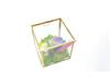 Geometric Flower House Flip-Top Jewelry Storage and Decorative Box with Preserved Flowers