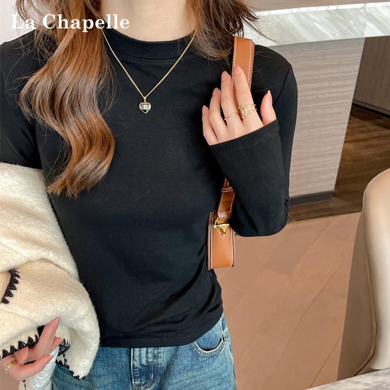 La Chapelle Women s Slim Fit Mock Neck Long Sleeve T-Shirt XL