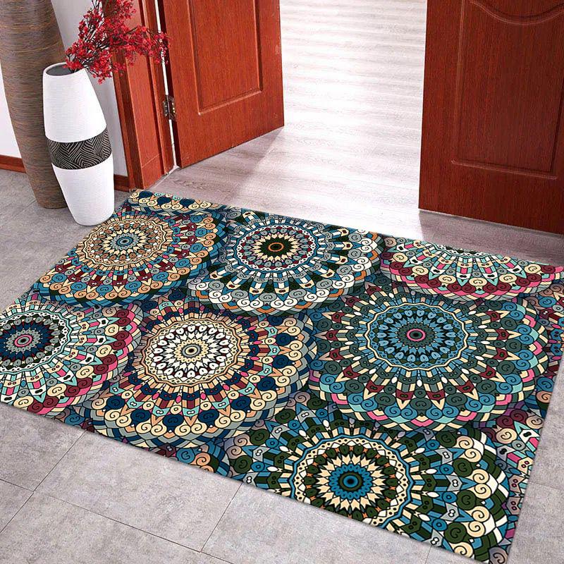 Retro etnický styl koberec vstupní rohožka do dveří obývací pokoj ložnice koberec ke konferenčnímu stolku protiskluzová oděruvzdorná rohožka ke dveřím