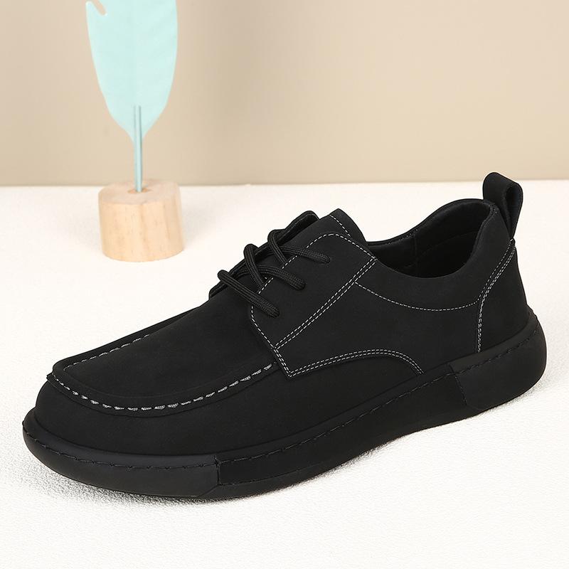 Business Casual Lederschuhe Herren Frühling Neu Britischer Modetrend Dicksohlige Atmungsaktive Retro Leder Herrenschuhe