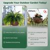 3Pcs 10 Inch Outdoor Hanging Plant Pot Breathable Drainage Hanging Basket with Chain for Balcony Decoration