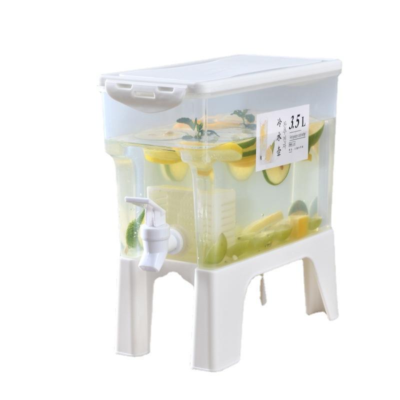 Cold Water Jug With Tap Water Beverage Dispenser Fruit Teapot Cold Waterlemonade