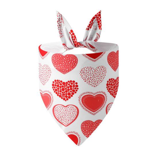 Pet Saliva Wipes Adjustable Strap Exquisite Heart Pattern Pet Cleaning Cloth Pet Valentine Day Party Birthday