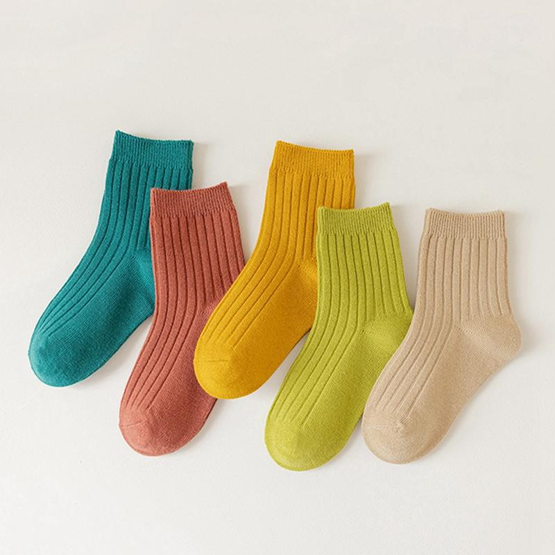 

Комплект детских носков Однотонные дышащие носки средней длины L