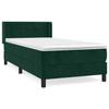 Sommier à lattes et matelas - Maison Exclusive - Velours vert foncé - 80x200 cm - Tête de lit réglable